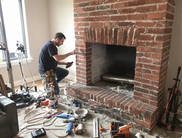 Miami Gardens Chimney Sweep specialist finalizing chimney liner service in Miami Gardens, FL