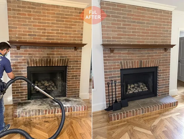Miami Gardens Chimney Sweep carefully sanitizing a fireplace in Miami Gardens, FL