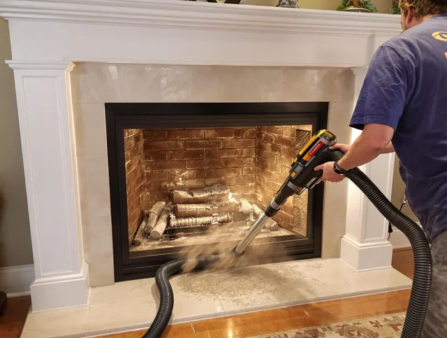 Fireplace cleaning performed by Miami Gardens Chimney Sweep in Miami Gardens, FL