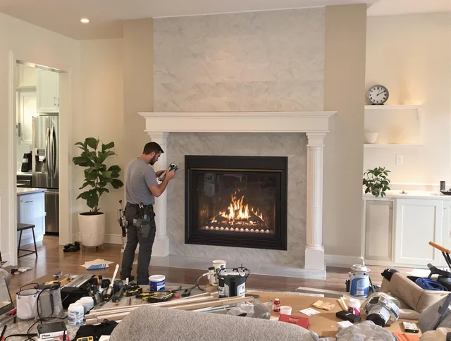 Newly installed fireplace by Miami Gardens Chimney Sweep in Miami Gardens, FL